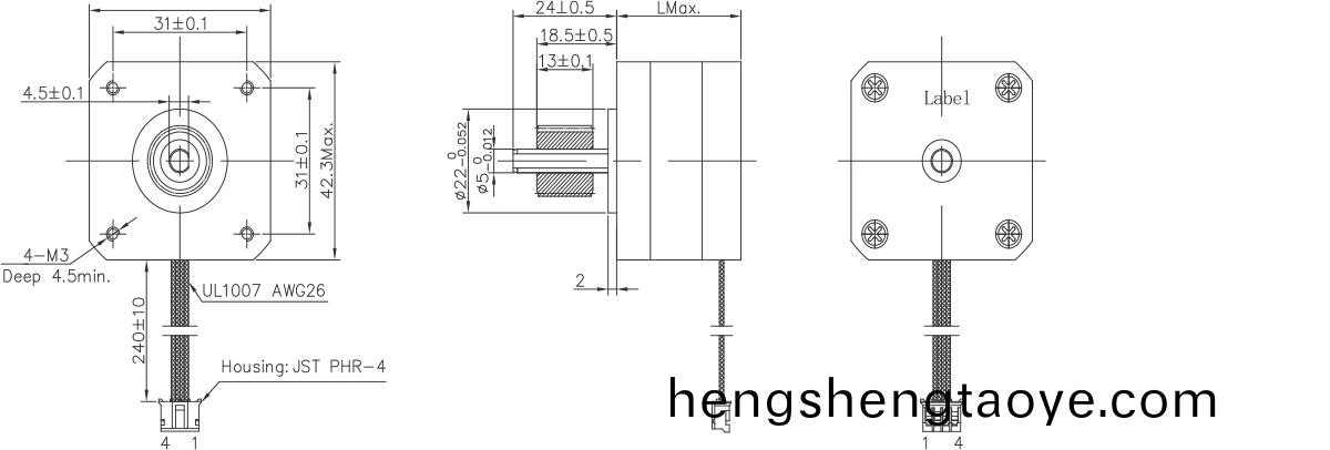 OT-42HS4O-002步進(jin)電機_3D打印機步進電機_激光設(she)備步進電機-萬至(zhi)達電機