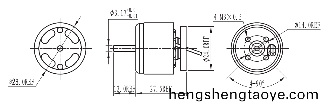 OT-EM2828無刷(shua)電機|直(zhi)流無刷電機|微(wei)型電機|血壓計電機-萬至達電機