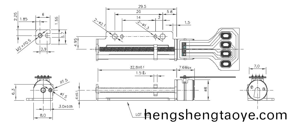 OT-SM08L-047微型步進電機_攝像(xiang)機馬達_監視(shi)器電(dian)機-萬至(zhi)達電機