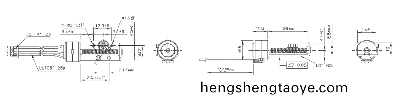 OT-SM15L-346絲桿步進(jin)電(dian)機|步(bu)進電機|電機帶絲桿(gan)|激光設備電機-萬至(zhi)達電機