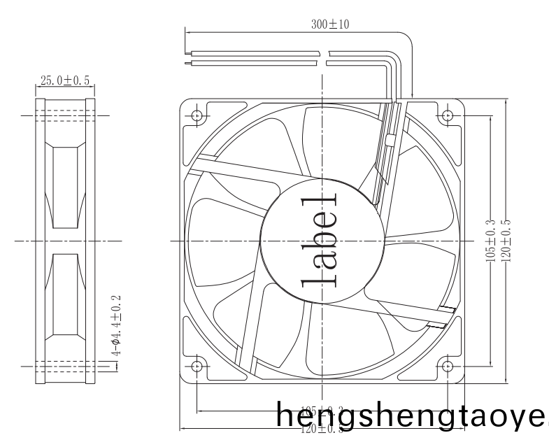 OT-EF12025-EC無刷電機|風扇電機|直流無刷電機-萬至達(da)電(dian)機