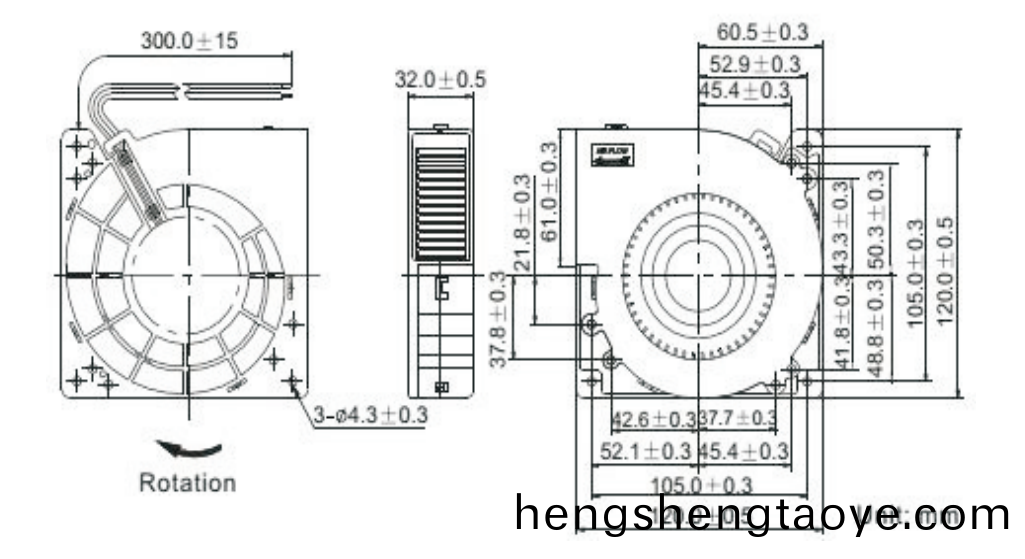 OT-EF12032無刷電機|風扇電機|散熱器電機-萬至達電機