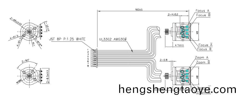 OT-SM08P-438步進(jin)電機|監控攝像頭(tou)電機(ji)|攝(she)像機電機|微型電機-萬至達電機