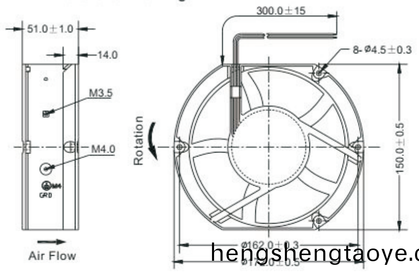 OT-EF17251無刷電機|風扇電機|無刷直流(liu)電機-萬至達電機