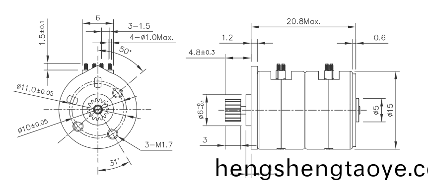 OT-SM15P-290步進(jin)電機|微型打印(yin)機電機|醫療設備電(dian)機(ji)|潔牙器電機-萬至達電(dian)機