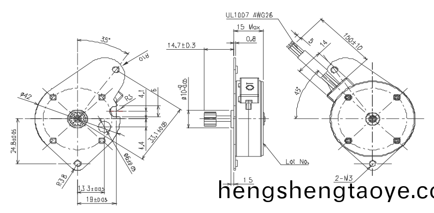 OT-SM42P-456步進電機|微型打印機電機|相片打印機電機(ji)|醫療設備電機-萬至(zhi)達電機