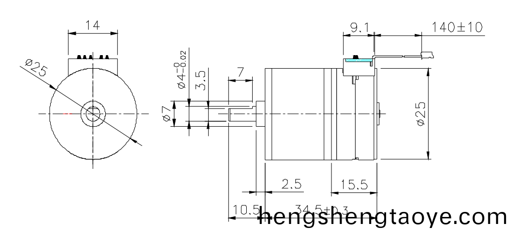 OT-GSM25-161步進電機|打印機電機|復印機電(dian)機|微型電機-萬至達(da)電機(ji)