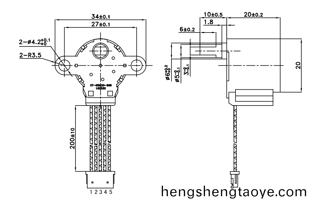 OT-GSM20-569步進電機|監控攝像頭電機(ji)|高速毬攝像頭雲檯電機|空調電機-萬至達(da)電機