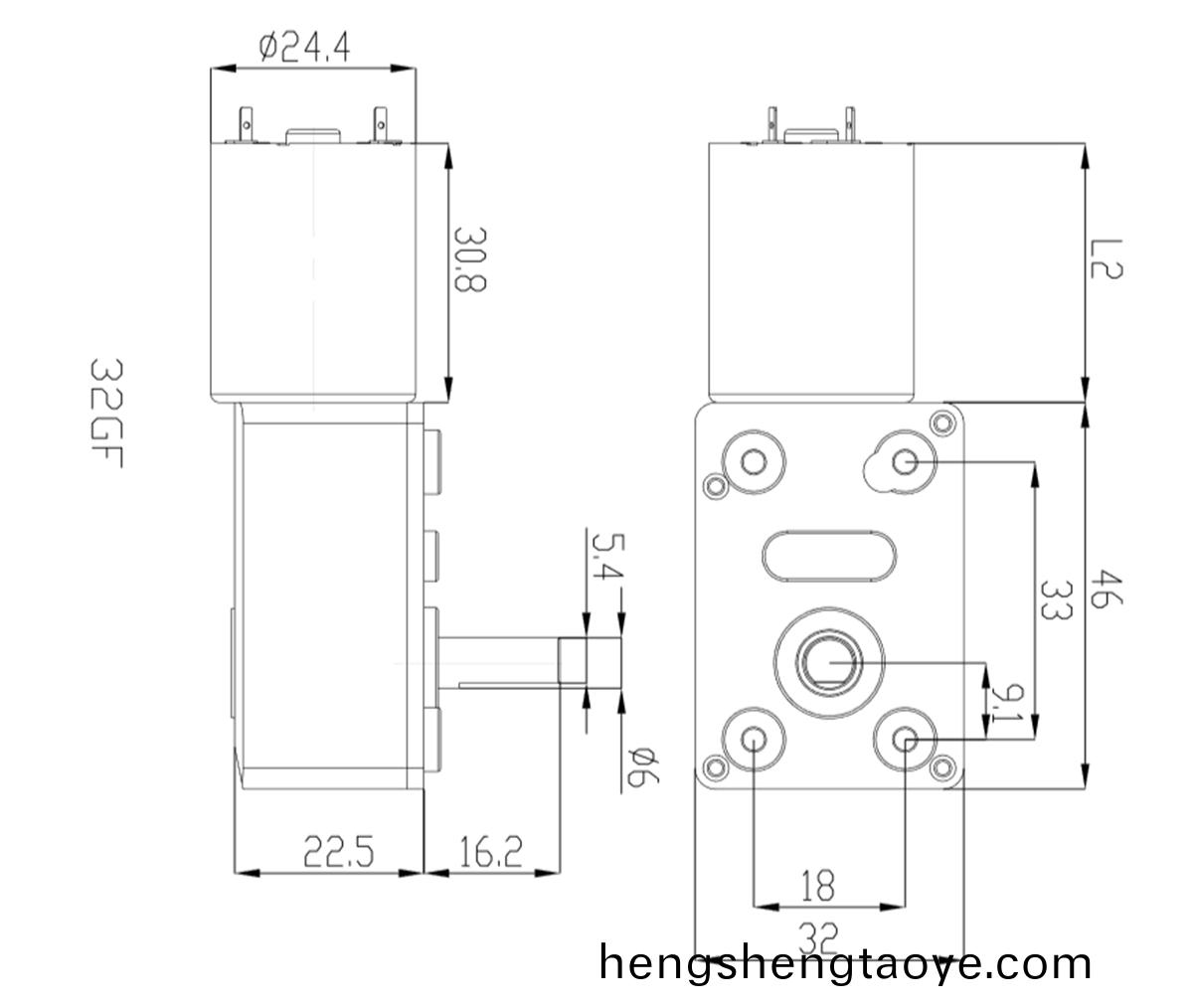 OT-32GF轉(zhuan)曏燈(deng)減速電機|減速齒輪箱|減速馬達|電機定製-萬至達電機