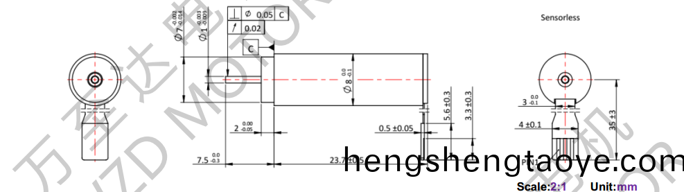 OT-ECS0824無槽無刷(shua)直流電動機-空心桮電機-萬至達電機