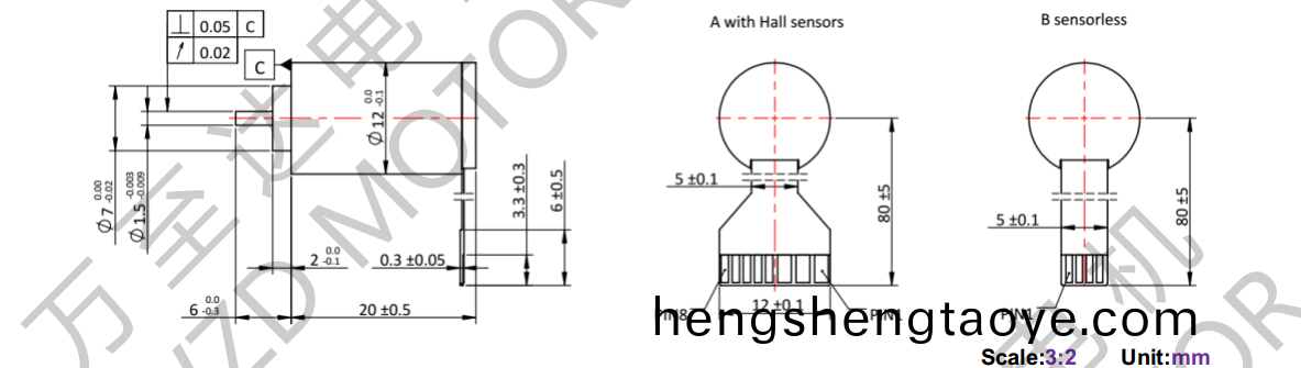 OT-ECS 1220無槽無刷直流(liu)電動機(ji)-空心桮電機-萬至達電機