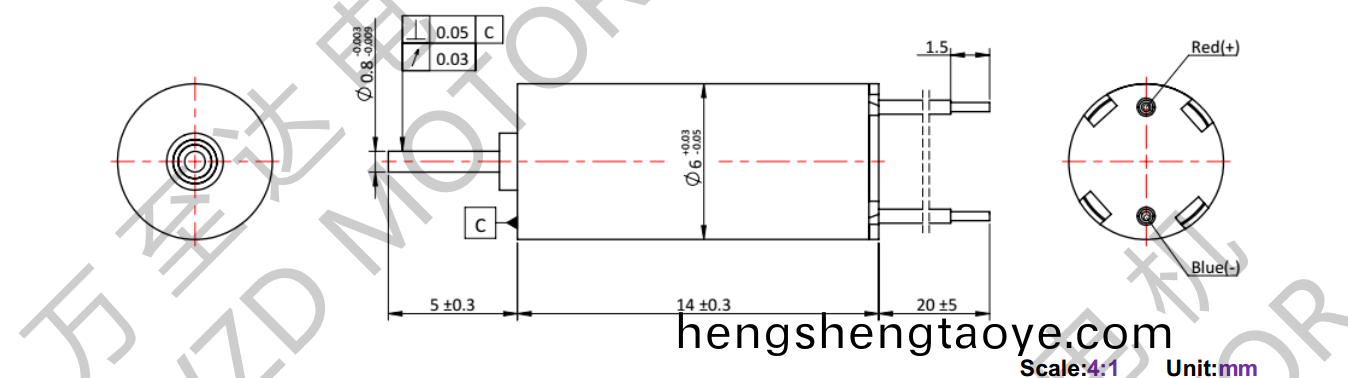 OT-CM0614空心桮(bei)電機-萬至達電機