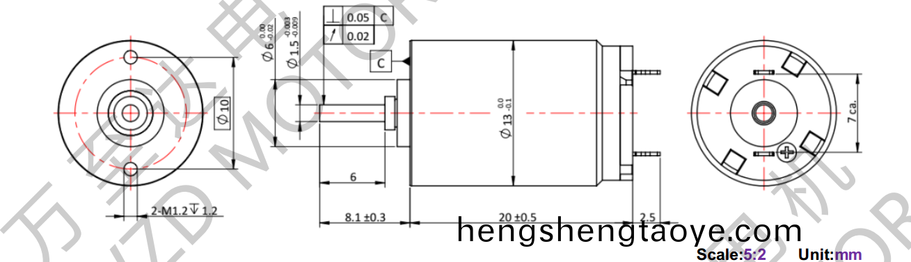 OT-CM1320空心桮電(dian)機-萬至達電機(ji)