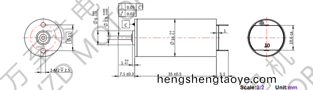OT-CM1635空心桮電機-萬至(zhi)達電機