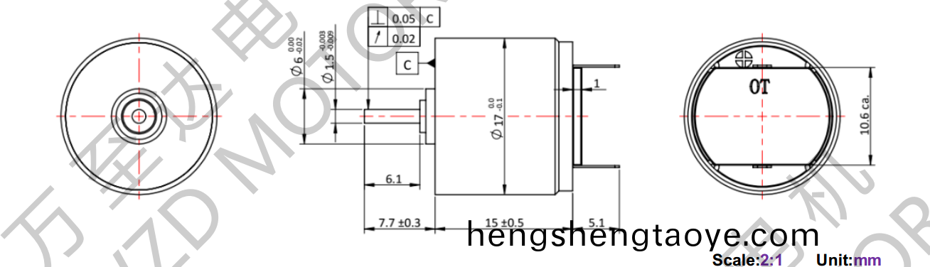 OT-CM1715空(kong)心桮電機-萬至達電機(ji)