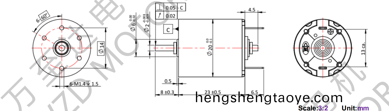 OT-CM2023石墨刷空心桮電(dian)機-萬至達電機