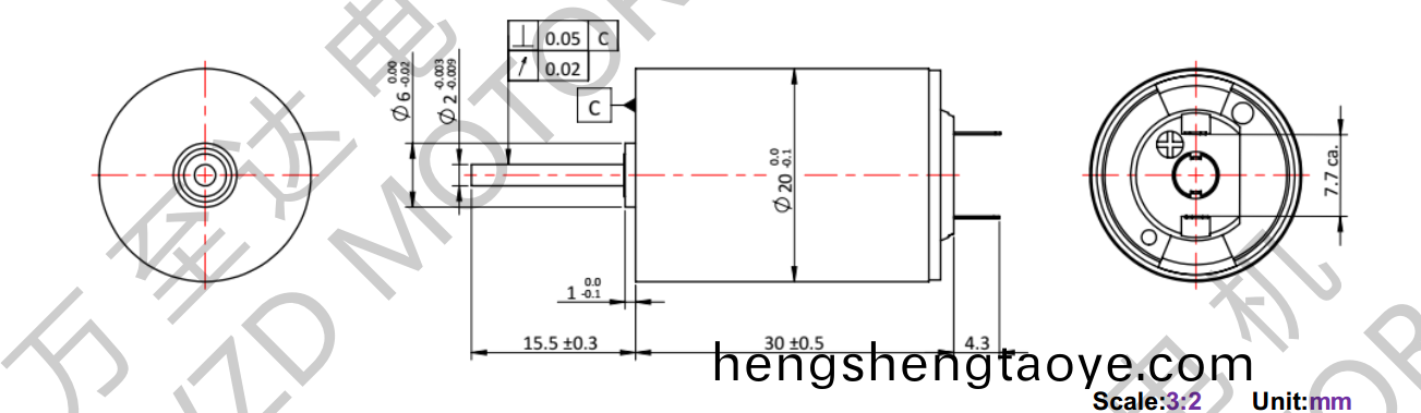 OT-CM2030空心桮電機-萬至達電機