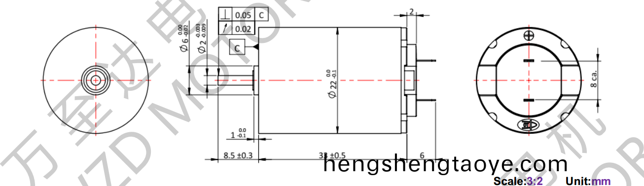 OT-CM2233空心(xin)桮電機-萬至達電(dian)機