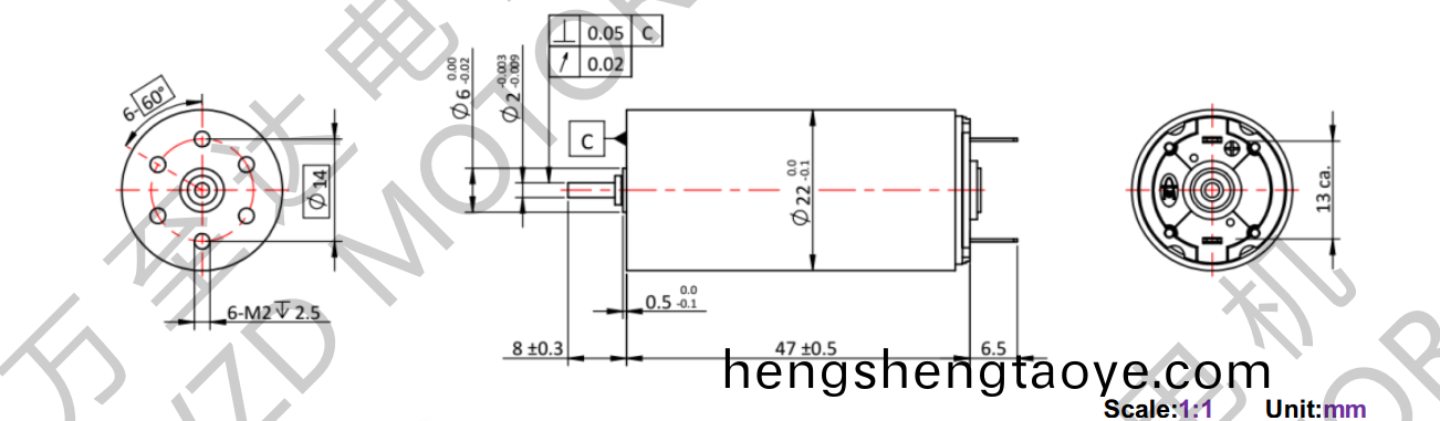 OT-CM2247石(shi)墨刷空心桮電機(ji)-萬至達電機(ji)