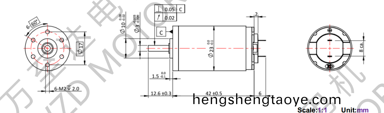 OT-CM2342空心桮電機-萬至達電機