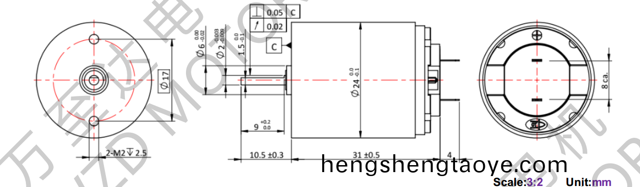 OT-CM2431空心桮電機-萬至達電機