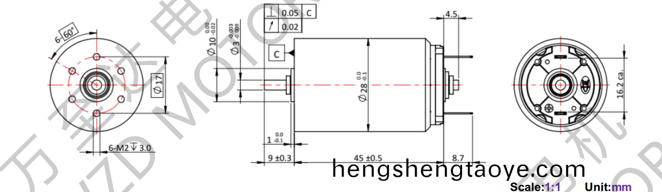 OT-CM2845空(kong)心桮電機-萬至達電機