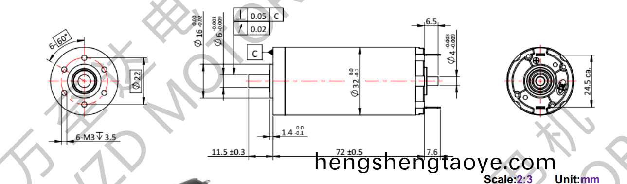OT-CM3272空心桮電機(ji)-萬至達電(dian)機