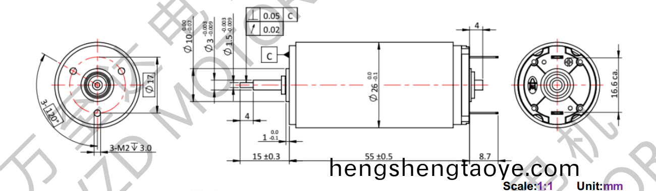 OT-CM2655空心桮電機-萬至達電機