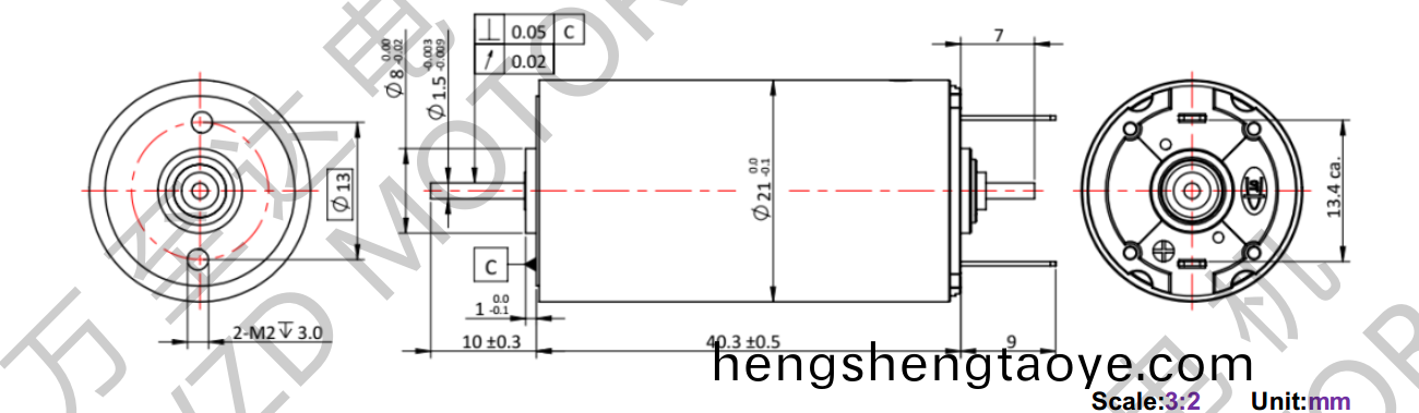 OT-CM2140石墨刷(shua)空心桮(bei)電機(ji)-萬至達電機(ji)