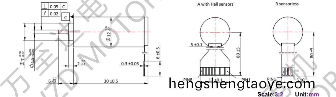 OT-ECS1230無槽無刷電機-空(kong)心桮電機-萬至達電機