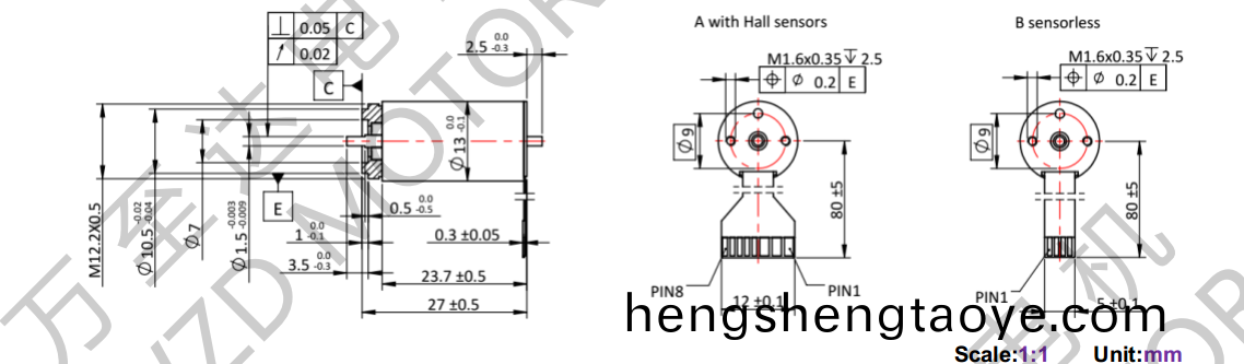 OT-ECS1323無(wu)槽無刷電機-空心桮電(dian)機-萬至達電機