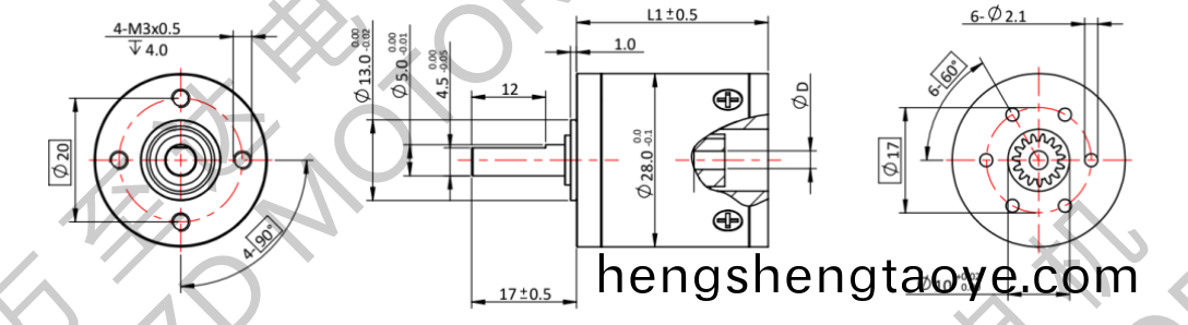 OT-28GP行星齒輪箱-齒輪箱-萬至達電機