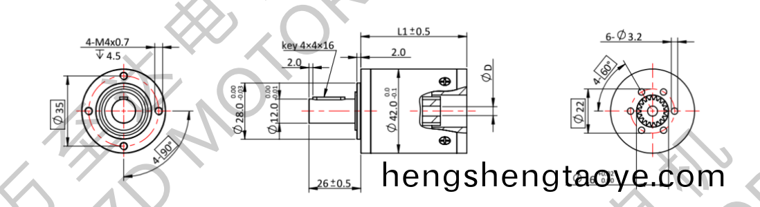 OT-42GP行星齒輪箱(xiang)-齒輪箱(xiang)-萬至達電機