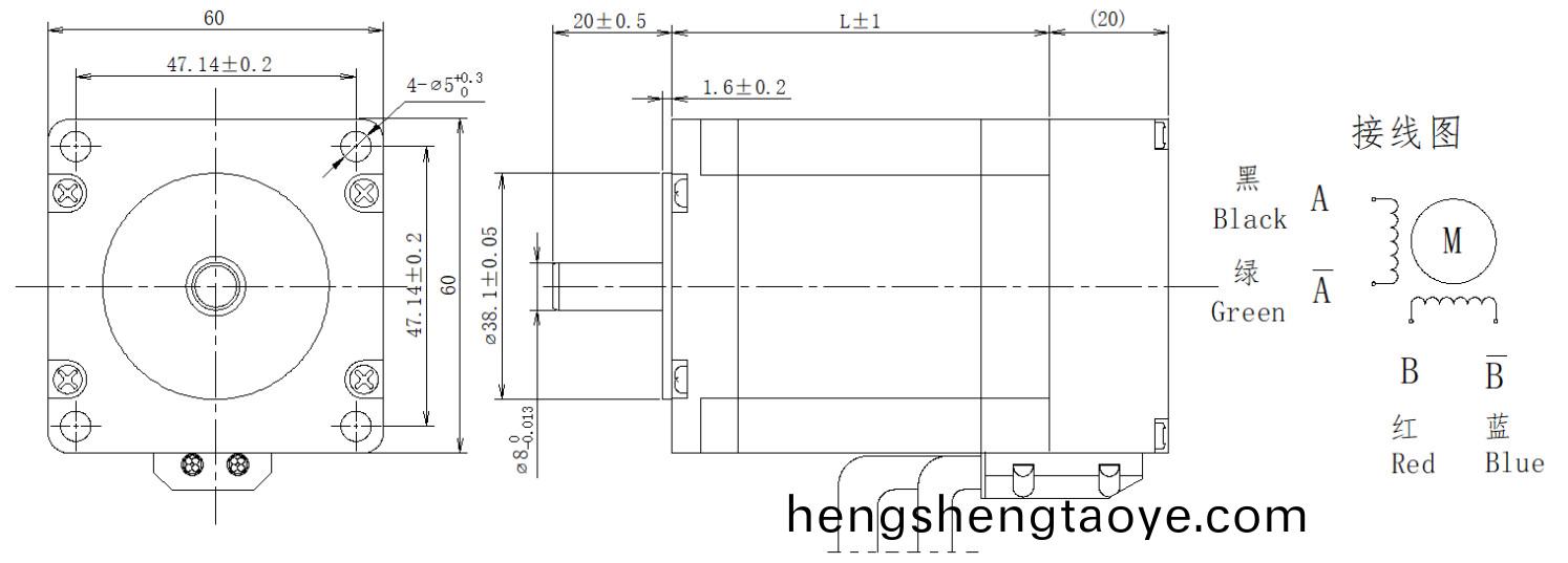 60係列1.8°兩(liang)相閉環步進電機(ji)結構