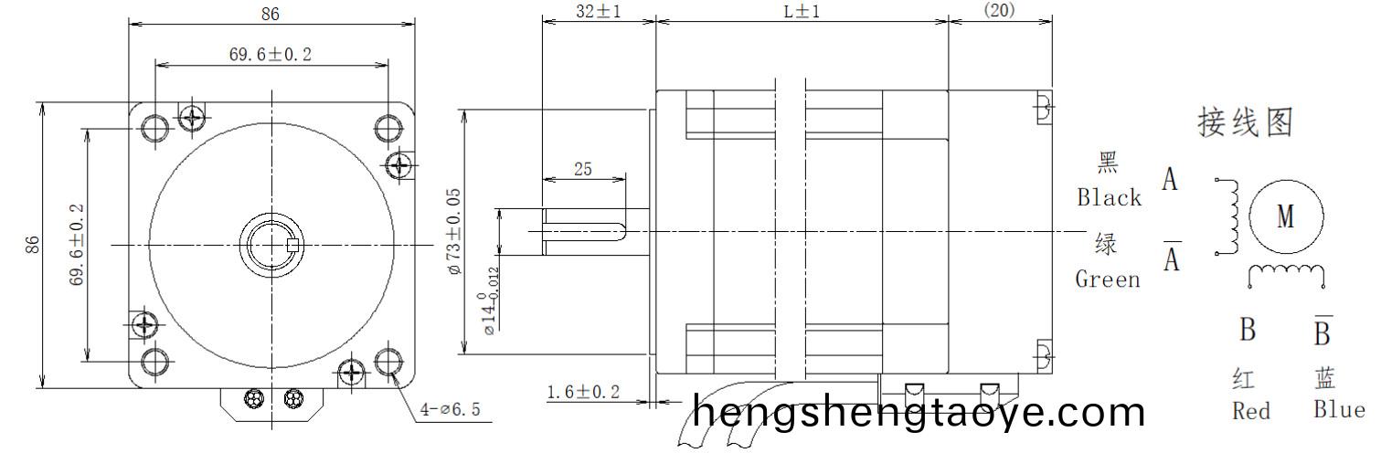86係列1.8°兩相閉環步進電機結構