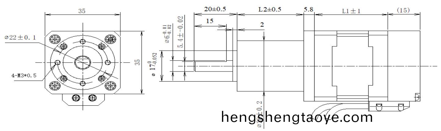 35係列閉環步(bu)進電機+齒輪箱結構
