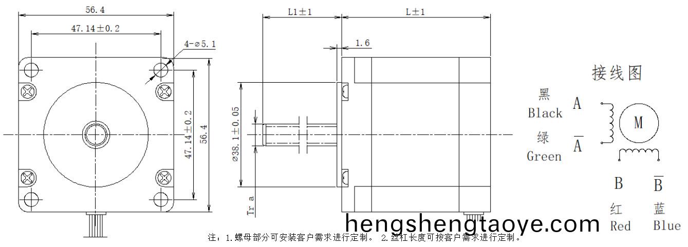57係列絲(si)桿電機結構