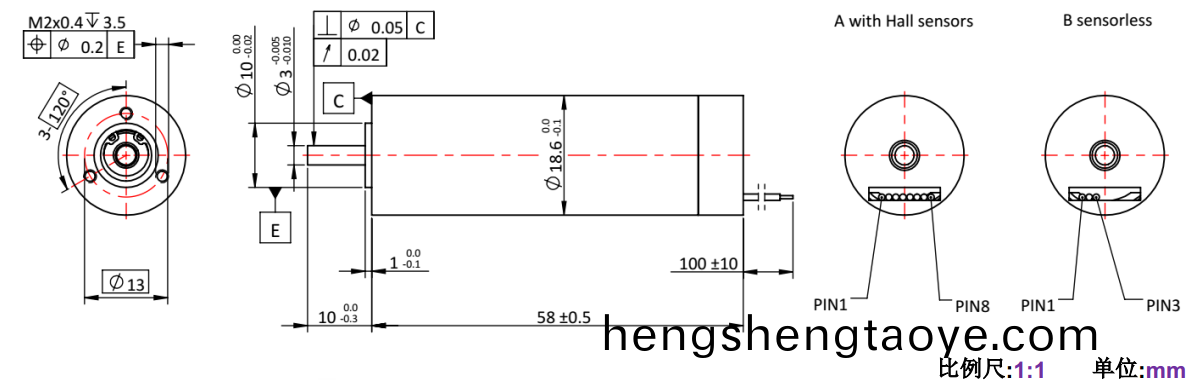 ECS 高(gao)速 1958空心桮無(wu)刷電機-萬至達電機