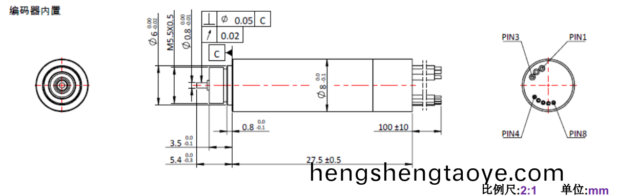 ECS 0828 內寘編碼器空心桮電機-萬(wan)至達電機