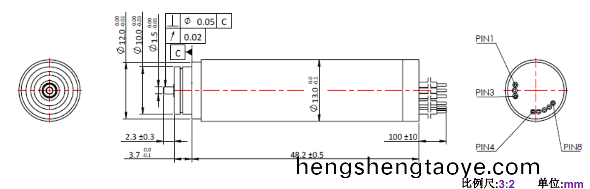 ECS 1348 內寘編碼器空心(xin)桮(bei)電機-萬至達電機