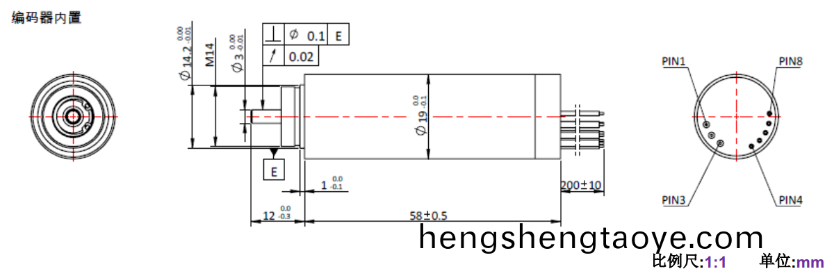 ECS 1958 內寘編碼器空心桮(bei)電機(ji)-萬至(zhi)達電機